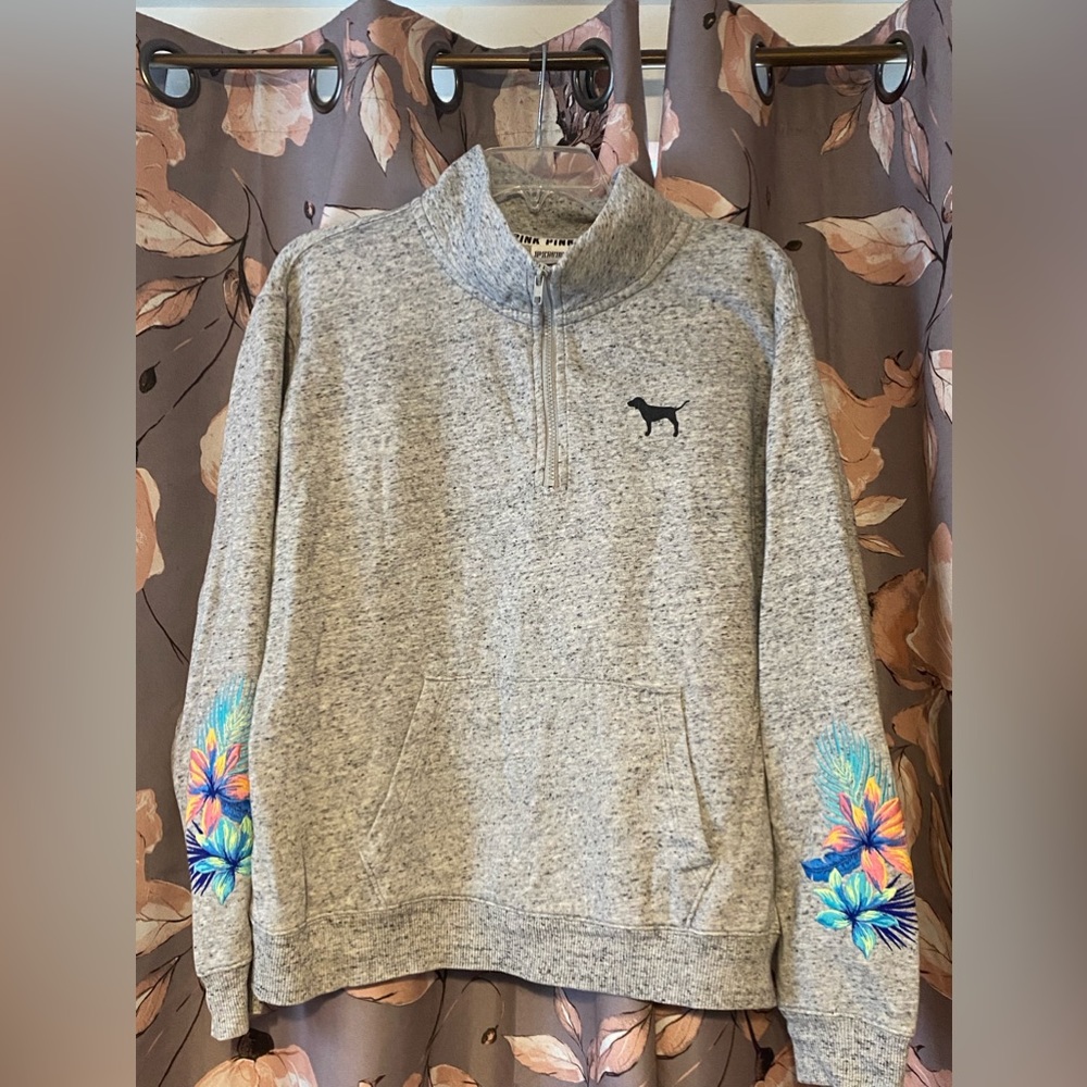 gray PINK/victoria’s secret pullover